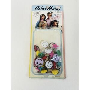 Vintage 12 Twin Bead ponytail holders Ponytailers NEW NOS Strawberry Star Phone